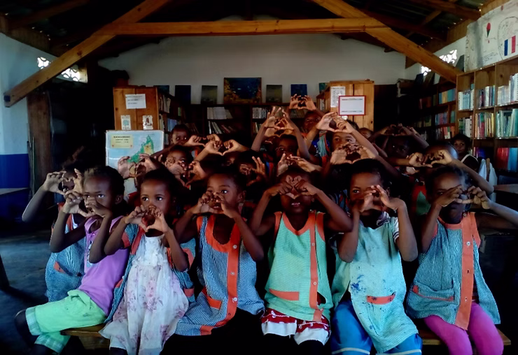 Alumnes de l’escola de l’ONG Bel Avenir a Madagascar